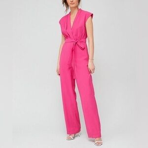 Pink Jumpsuit with Tie Waist
